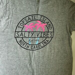 Gray Topsail Island Graphic T-Shirt